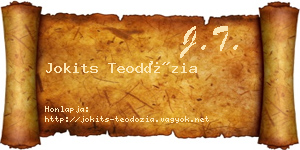 Jokits Teodózia névjegykártya